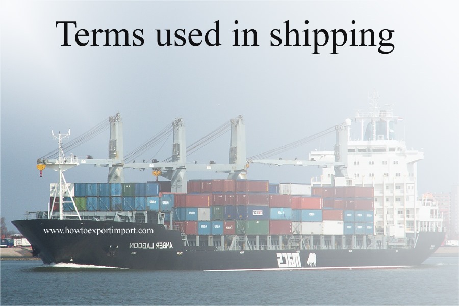 Terms used in shipping such as Devanning,Differential Rate,DIM WEIGHT